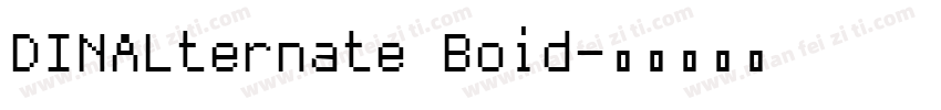DINALternate Boid字体转换